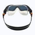 Mască de înot Aquasphere Vista Pro gri închis/negru/portocaliu oglindă din titan MS5041201LMO 9