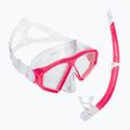 Aqualung Saturn Combo mască de snorkel + snorkel roz SC3980002