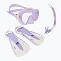 Set de snorkeling  Aqualung Nabul mască + tub+ labe translucid purple