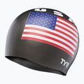 Cască de înot TYR USA Silicone black