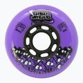 Roți pentru role FR Skates Street Invaders Wheels 80mm/84A X4 purple/black