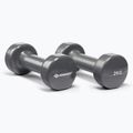 Gantere din vinil Schildkrot set Vinyl Dumbbells, gri, 960006