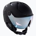 Cască de schi Alpina Attelas Visor QVM black matt/silver
