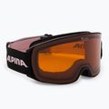 Ochelari de schi Alpina Nakiska black/rose matt/orange