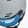 Cască de schi UVEX Wanted Visor rhino matt/mirror blue/smoke 8