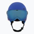 Cască de schi pentru copii  UVEX Rocket Visor Jr blue matt/mirror blue/smoke 2