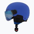 Cască de schi pentru copii  UVEX Rocket Visor Jr blue matt/mirror blue/smoke 3