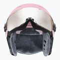 Cască de schi pentru copii  UVEX Rocket Visor Jr pink confetti matt/mirror silver/lasergold lite 3