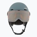 Cască de schi pentru copii  UVEX Rocket Visor Jr rhino/blush matt/mirror silver/lasergold lite 2