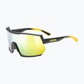 Ochelari de ciclism UVEX Sportstyle 235 sunbee negru mat/galben oglindă 53/3/003/2616