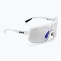 UVEX Sportstyle 235 V ochelari de ciclism alb mat/albastru oglindă 53/3/031/8803