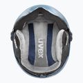 Cască de schi pentru copii  UVEX Rocket Visor Jr blue puzzle matt/mirror blue/smoke 4