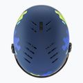 Cască de schi pentru copii  UVEX Rocket Visor Jr blue puzzle matt/mirror blue/smoke 5