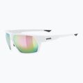 Ochelari de soareUVEX Sportstyle 238 white matt/mirror pink