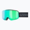 Ochelari de schi pentru copii UVEX Pwdr FM black matt/mirror green yellow clear