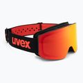 Ochelari de schi pentru copii UVEX Pwdr FM black matt/mirror red orange clear