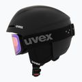 Cască de schi pentru copii UVEX Viti Set + ochelari Speedy Pro black matt/mirror green/yellow/clear 3