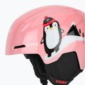 Cască de schi pentru copii  UVEX Viti Set + gogle Speedy Pro pink penguin/lasergold lite 7
