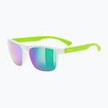 Ochelari de soare pentru copii UVEX Rookie Jr white lime m./mirror green