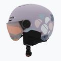 Cască de schi pentru copii UVEX Rocket Visor Jr cool lavender abstract matt/mirrorsilver/lasergold 3
