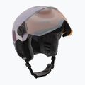 Cască de schi pentru copii UVEX Rocket Visor Jr cool lavender abstract matt/mirrorsilver/lasergold 10