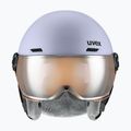 Cască de schi pentru copii UVEX Rocket Visor Jr cool lavender abstract matt/mirrorsilver/lasergold 2