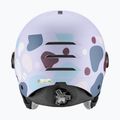 Cască de schi pentru copii UVEX Rocket Visor Jr cool lavender abstract matt/mirrorsilver/lasergold 4