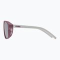 Ochelari de soare pentru copii UVEX Cosmic Jr cranberry/grey matt/mirror silver 5