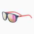 Ochelari de soare pentru copii UVEX Cosmic Jr blue red matt/mirror purple