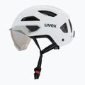 Cască de ciclism UVEX Stride Visor white matt/lite mirror silver 3