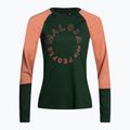 Tricou de ciclism pentru femei Maloja DiamondM LS verde-portocaliu 35196