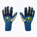 Uhlsport Hyperact Hyperact Supergrip+ Mănușă de portar cu degete încondeiate albastru-alb 101123101