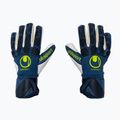 Mănuși de portar pentru copii uhlsport Hyperact Supersoft HN albastru-alb 101123601