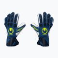 Mănuși de portar pentru copii uhlsport Hyperact Supersoft albastru-alb 101123701
