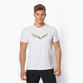Cămașă de trekking pentru bărbați Salewa Lines Graphic Dry albă 00-0000028065