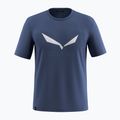 Tricou de trekking pentru bărbați Salewa Solidlogo Dry dark denim