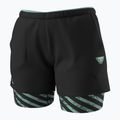 Pantaloni scurți de alergare pentru femei DYNAFIT Trail 2IN1 black out jadelite