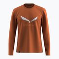 Longsleeve pentru bărbați Salewa Solidlogo Dry bombay brown