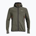 Bluză de trekking pentru bărbați Salewa Agner Hybrid PL/DST FZ Hoody faded green melange/0910