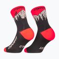 Șosete de schi DYNAFIT Traverse Mid black out ultra coral/6a10