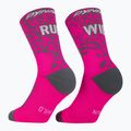 Șosete DYNAFIT Run Wild Crew pink glo 5