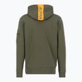 Bluză pentru bărbați Alpha Industries Red Stripe Hoodie dark green 2