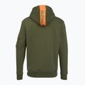 Bluză pentru bărbați Alpha Industries Red Stripe Hoodie dark green 2