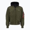 Alpha Industries MA-1 D-Tec jachetă pentru bărbați verde închis / negru