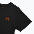 Tricou pentru bărbați Alpha Industries Basic Small Logo black/neon orange 7