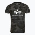 Tricou polo  pentru bărbați  Alpha Industries Basic Camo black camo