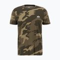 Tricou pentru bărbați  Alpha Industries Basic Small Logo Camo olive camo 4
