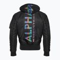 Alpha Industries jachetă pentru bărbați MA-1 ZH Back Print negru / curcubeu reflectorizant 2