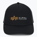 Șapcă pentru bărbați Alpha Industries Label Trucker black 2