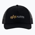 Șapcă pentru bărbați Alpha Industries Label Trucker black